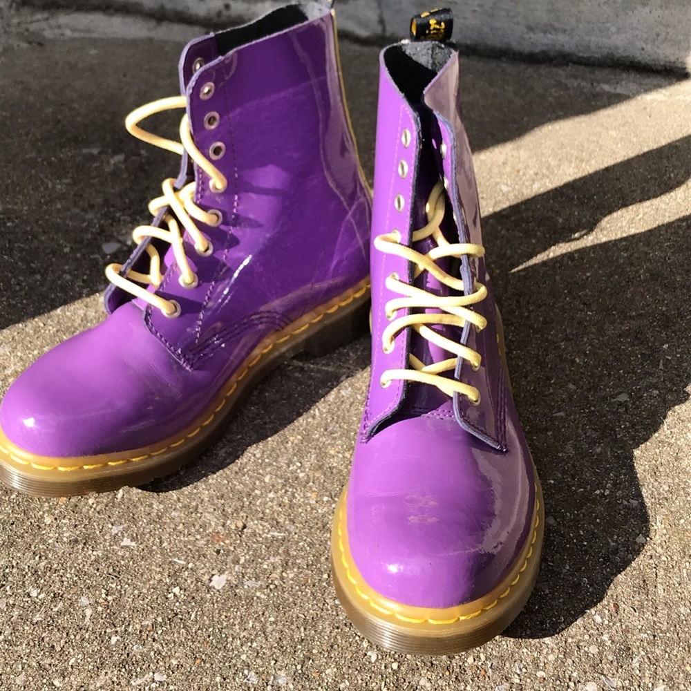 Purple/Acid Yellow US8W Patent Leather Pascal
